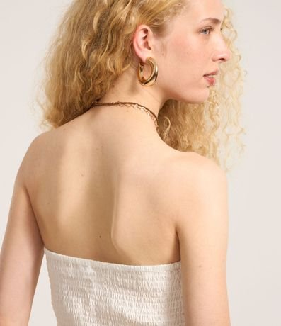 Blusa Cropped Sin Breteles con Aplicación de Abalorios 5