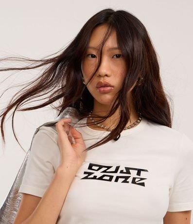Blusa New T-shirt en Algodón con Estampa en Lettering