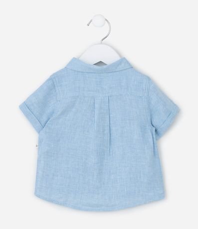 Camisa Infantil en Cambraia con Bolsillo - Talle 0 a 18 Meses 3