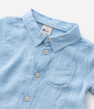 Camisa Infantil en Cambraia con Bolsillo - Talle 0 a 18 Meses 8