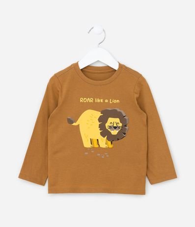 Remera Infantil con Estampa León 3D - Talle 1 a 6 años