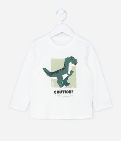 Remera Infantil con Estampa Dino 3D - Talle 1 a 6 años
