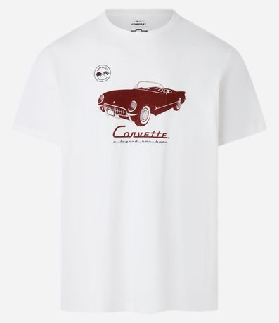 Remera Comfort en Algodón con Estampa de Carro Carro Corvette de Chevrolet 7