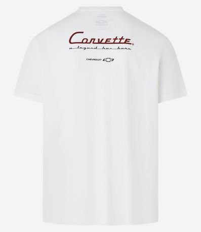 Remera Comfort en Algodón con Estampa de Carro Carro Corvette de Chevrolet 8