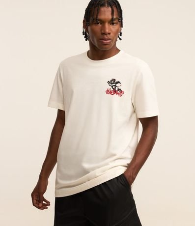 Remera Comfort en Algodón con Estampa Circulo de Angeles