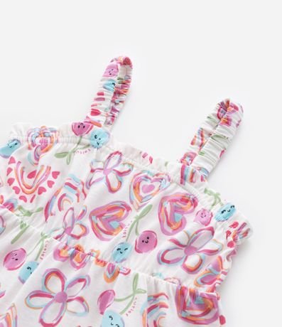 Vestido Infantil con Volados y Estampa Floral - Talle 1 a 6 años 5