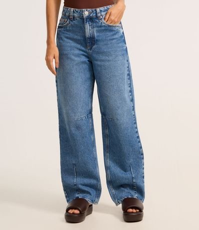 Pantalón Baggy en Jeans con Recortes en la Bajo 3