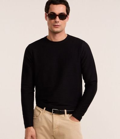 Remera con Textura Acanalada