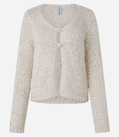 Cardigan en Punto con Dos Botones Delanteros 4