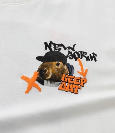 Remera Oversized Infantil con Estampa Carpincho Skater - Talle 5 a 14 años 5