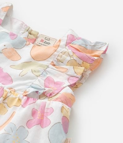 Vestido Infantil en Tricolina Volado y Bombacha - Talle 3 a 18 Meses 6