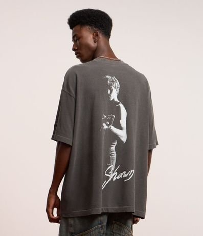 Remera Overboxy con Estampa de Shawn Mendes