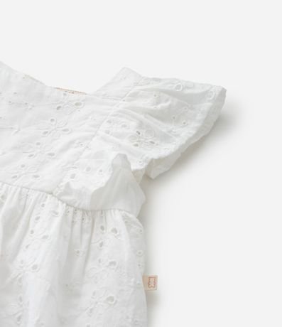 Vestido Infantil en Broderie con Volado y Bombacha - Talle 3 a 18 meses 6