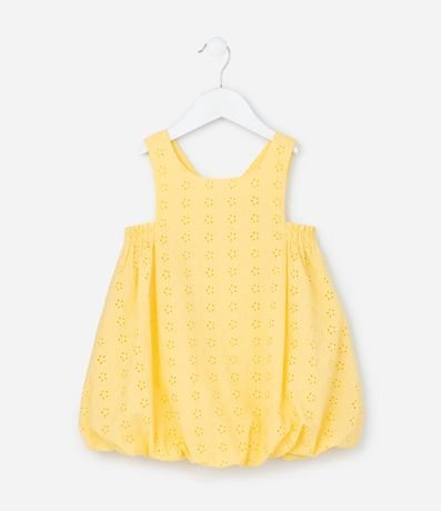 Vestido Balone Infantil en Laise Texturizado - Talle 1 a 6 años 2