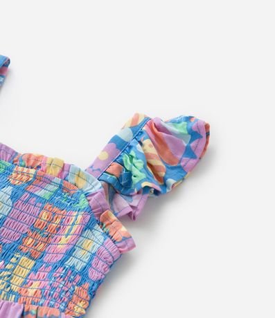 Vestido Infantil en Viscosa con Frufru y Estampa Divertida - Talle 1 a 6 años 4