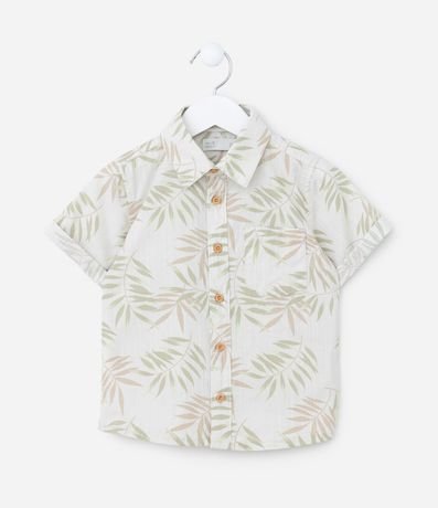 Conjunto Infantil en Algodón con Estampa de Follajes - Talle 1 a 6 años 2