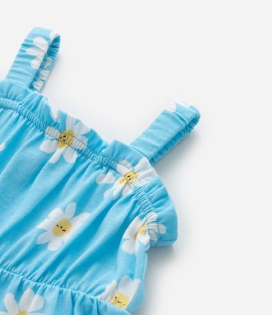 Vestido Infantil con Estampa de Margaritas - Talle 0 a 18 meses 5