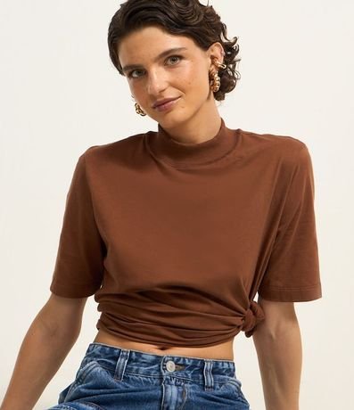 Remera en Algodón con Cuello