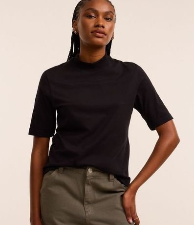 Remera en Algodón con Cuello