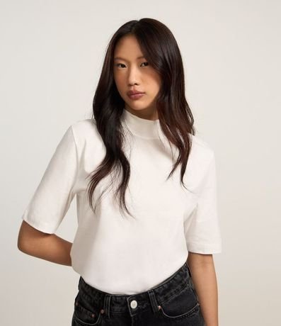 Remera en Algodón con Cuello