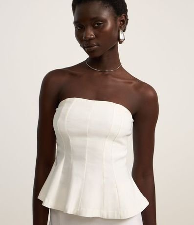 Blusa Peplum en Bengalina sin Asas 3