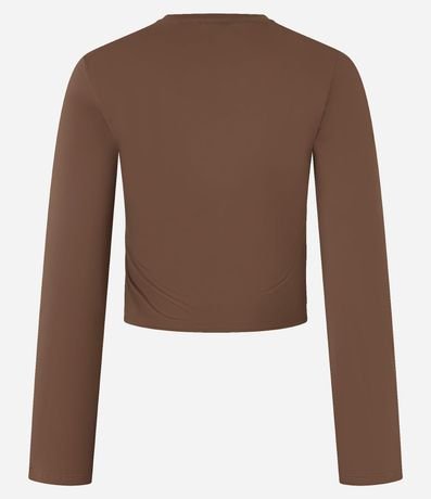 Blusa en Microfibra con Manga Godê y Fruncido 6
