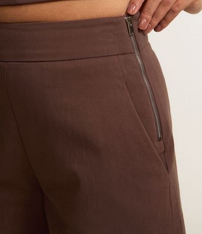 Short en Bengaline con Cremallera Tratorado en la Lateral 4