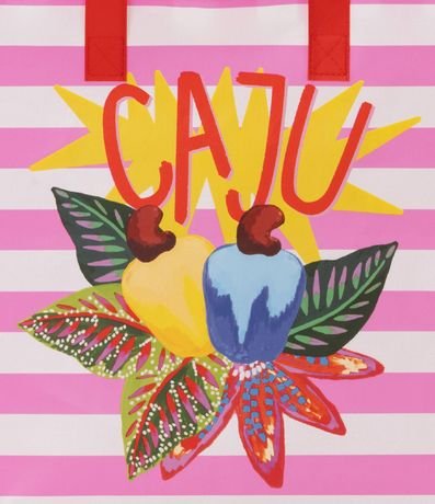 Bolsa de Compras Rayada con Estampa de Cajus 4