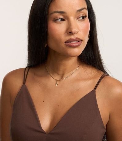 Blusa Cropped Corset en Bengalina con Escote V 4