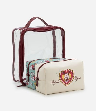 Kit 03 Neceser en PVC con Estampas Minnie Mouse 5