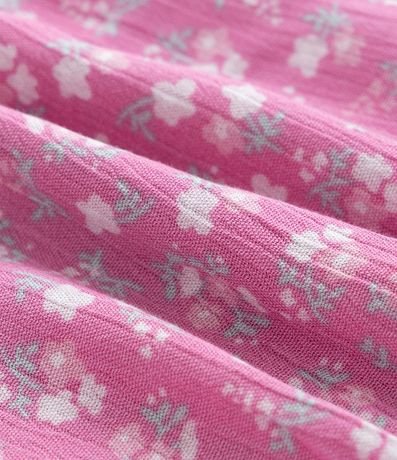 Vestido Infantil en Viscosa con Estampa de Flor y Volados - Talle 1 a 6 años 3