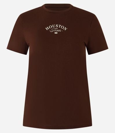 Blusa Baby Look en Algodón con Estampa Houston 4