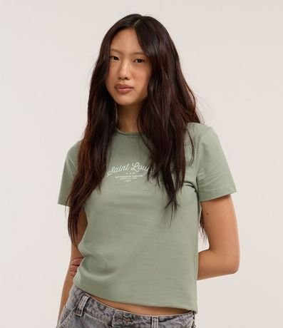 Remera New T-shirt en Algodón con Estampa Saint Louis