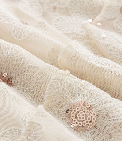 Vestido Infantil con Bordado Floral y Lentejuelas -Talle 1 a  6 años 3