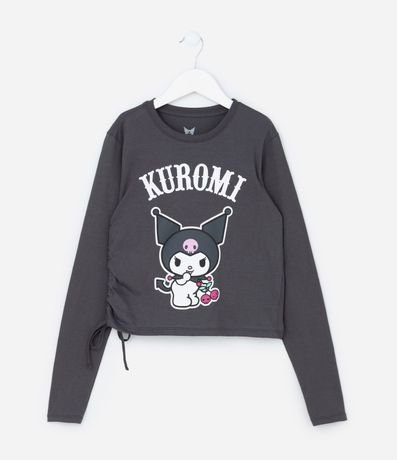 Remera Infantil con Lazo y Estampa Kuromi - Talle 5 a 14 años