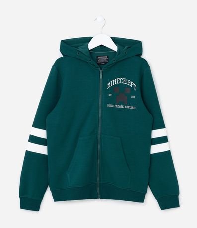 Saco Infantil en Techfleece con Estampa Minecraft - Talle 5 a 14 años