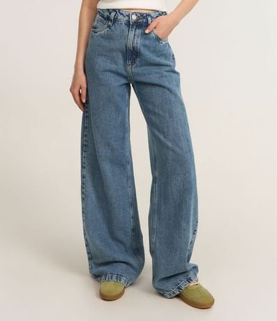 Pantalón Wide Leg en Jeans con Recorte en Canesú 6