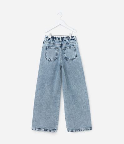 Pantalón Wide Leg Infantil en Jeans con Brillitos - Talle 5 a 14 años 2