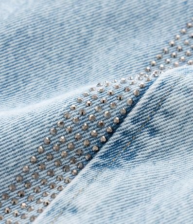 Pantalón Wide Leg Infantil en Jeans con Brillitos - Talle 5 a 14 años 6