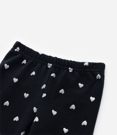 Pantalón Legging Calentito con Estampa de Corazones - Talle 1 a 6 años 5