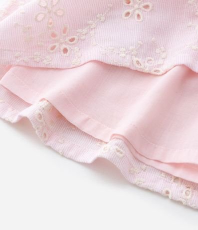Vestido Infantil en Broderie con volados y Bombacha - Talle 3 a 18 Meses 8