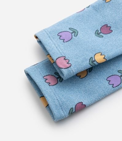Pantalón Legging Infantil Calentita con Estampa Tulipas - Talle 1 a 6 años 4