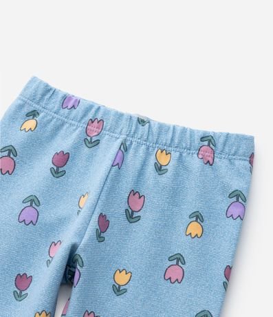 Pantalón Legging Infantil Calentita con Estampa Tulipas - Talle 1 a 6 años 5