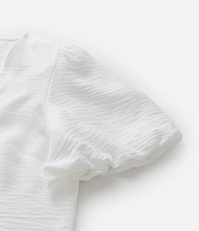 Blusa en Crepé con Botones y Manga Balonê  Curve & Plus Size 7