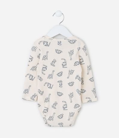 Conjunto Infantil en Rib con Estampa Dinos - Talle 0 a 18 meses 3