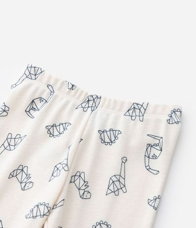 Conjunto Infantil en Rib con Estampa Dinos - Talle 0 a 18 meses 4