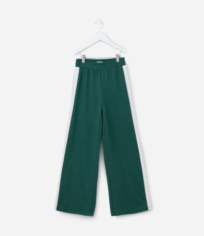 Pantalón Wide Leg Infantil en Algodón con raya Lateral - Talle 5 a 14 años