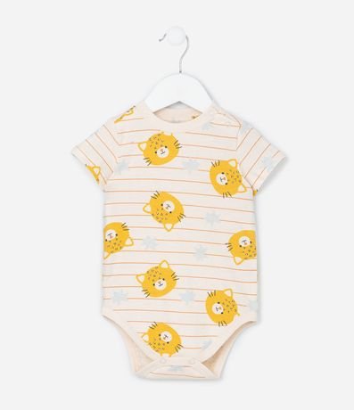 Conjunto Infantil en Algodón con Estampa de Tigre - Talle 0 a 18 Meses 5