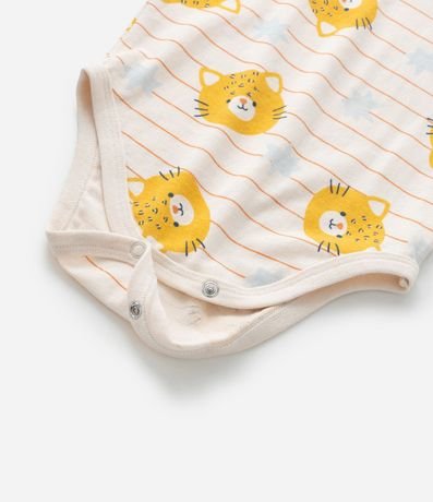 Conjunto Infantil en Algodón con Estampa de Tigre - Talle 0 a 18 Meses 6