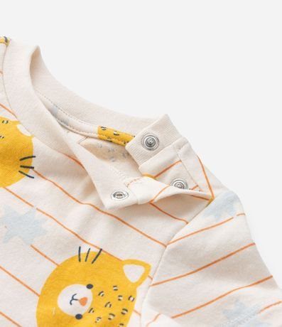 Conjunto Infantil en Algodón con Estampa de Tigre - Talle 0 a 18 Meses 7